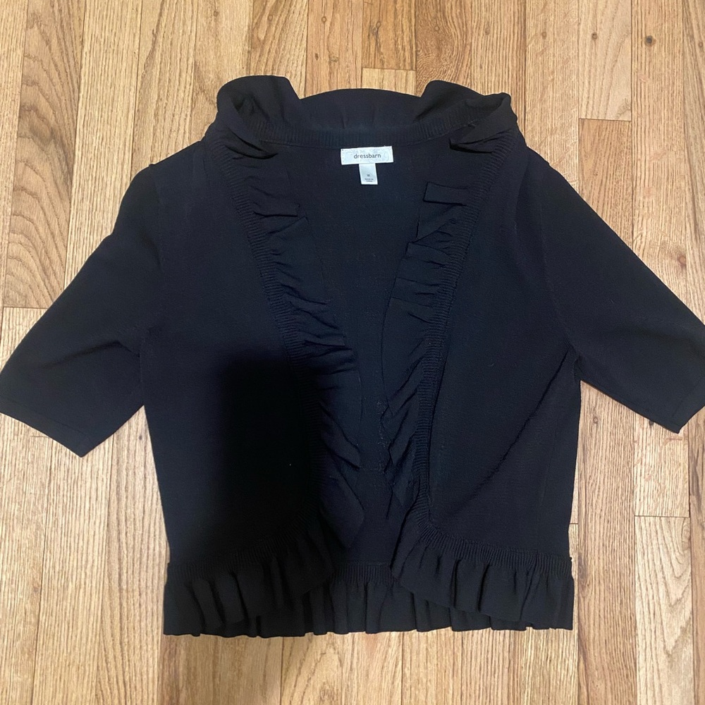 Ruffled cardigan bolero, Size M